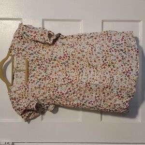 Cynthia Rowley Floral Ruffle Sleeve Blouse